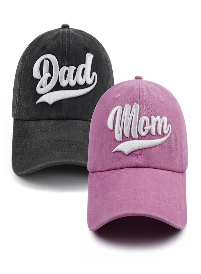 Vxchkerm New Parents Gifts for Couples, Mom and Dad Hats, 3D Embroidered New Mother and Father Baseball Cap, Mother's Father's Day Birthday Gift for Husband - Image 3